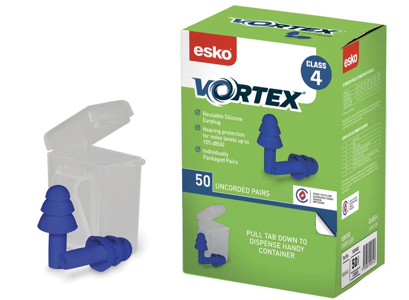 Vortex Reusable TPR un-corded class 4, SLC80: 22dB 50 pairs blue