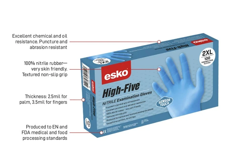 ESKO HIGH FIVE SensorTouch nitrile rubber disposable gloves