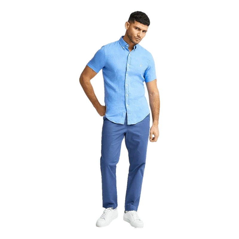 Polo Ralph Lauren Slim S/s Pd Linen Shirt 009 Harbor Island