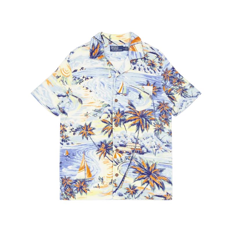Polo Ralph Lauren Aop S/s Shirt Hawaiian Beach Bazaar