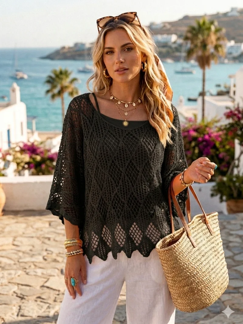 Bluse Olli boho - Black