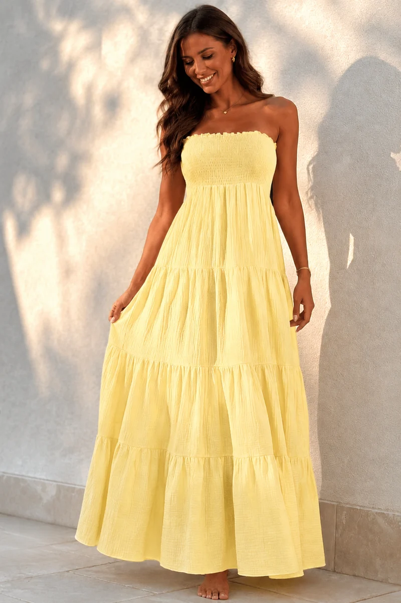 Kjole Molly - Soft yellow
