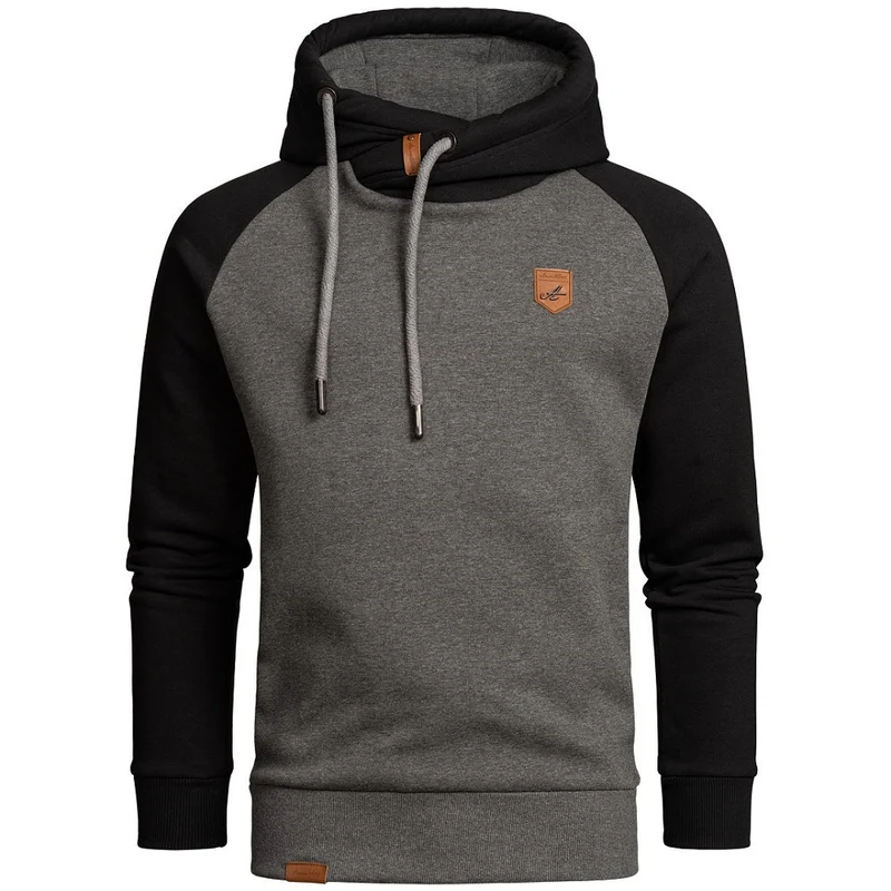Amaci & Sons Hoodie Herr Mörkgrå/Svart – Mjuk Huvtröja