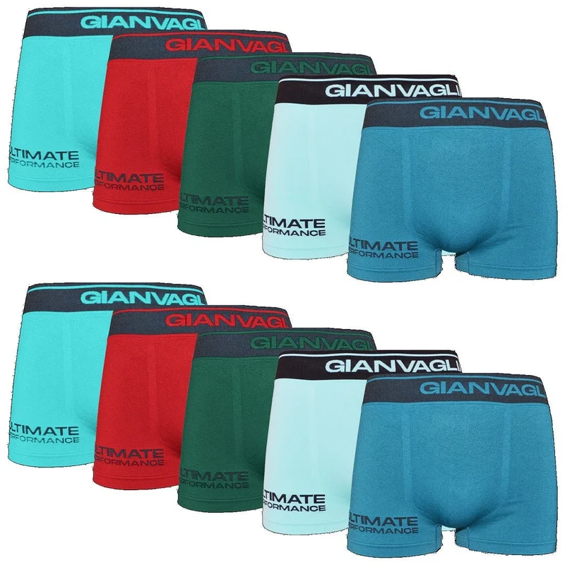 10-Pack Sömlösa Kalsonger Herr – Färgglada Boxershorts