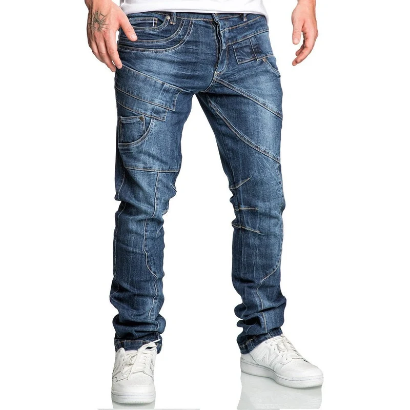 Stretch Jeans Herr - Regular Slim Denim - Amaci & Sons
