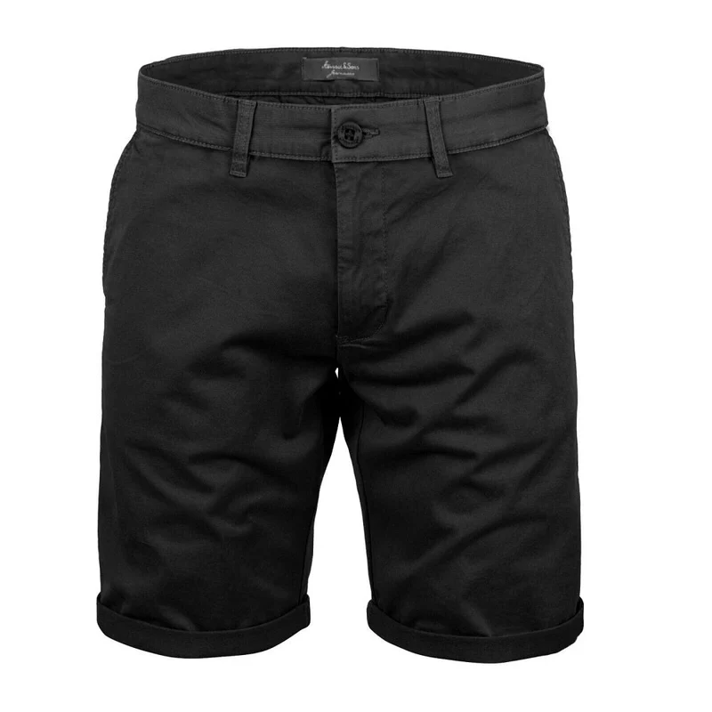 Chinos Shorts Svarta Regular Fit - Amaci & Sons