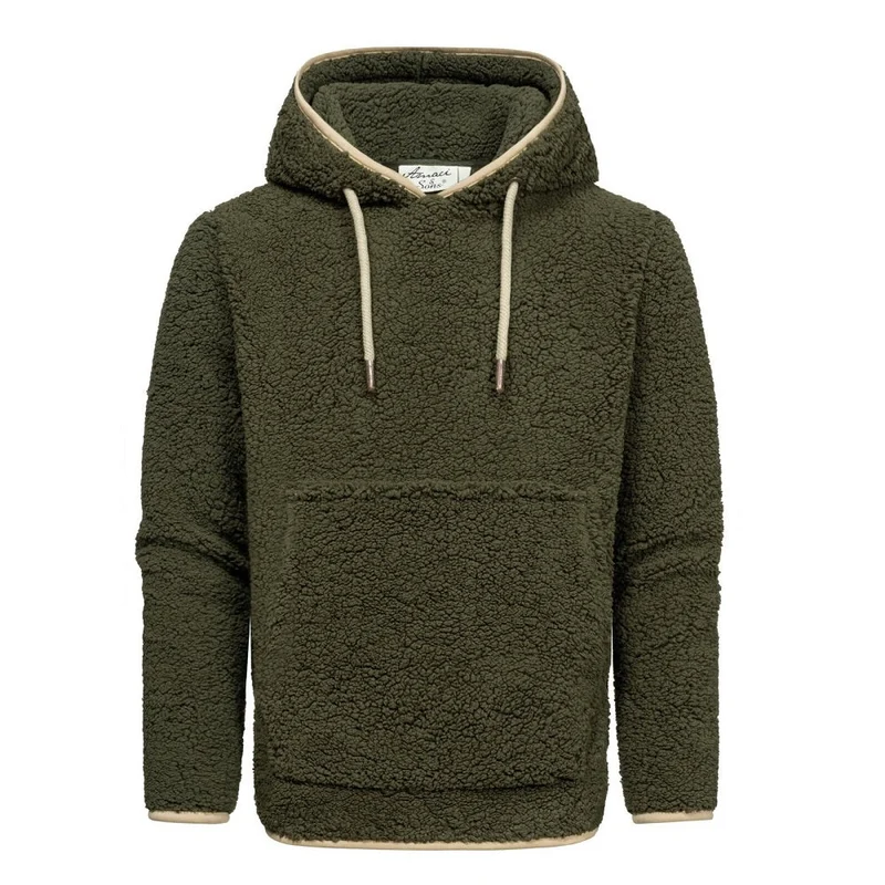 Mjuk Fleecetröja Herr - Grön Hoodie Amaci & Sons