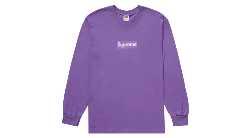 Supreme Box Logo Long Sleeve Tee Purple