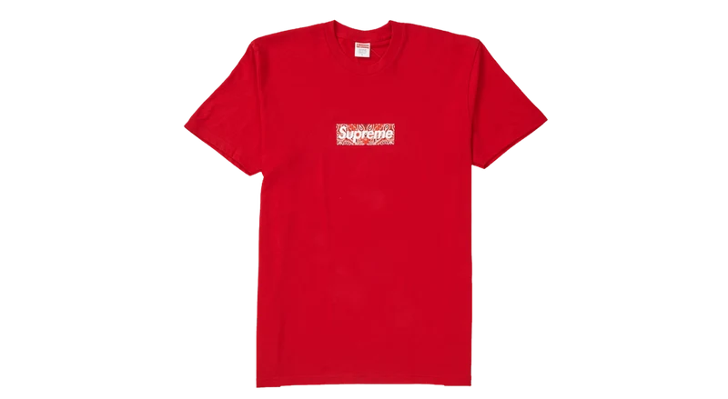 Supreme Bandana Box Logo Tee Red (FW19)