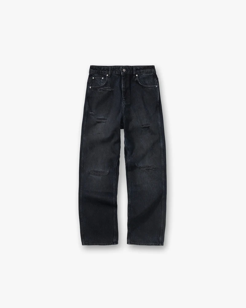 R3 Distressed Baggy Denim - Petrol