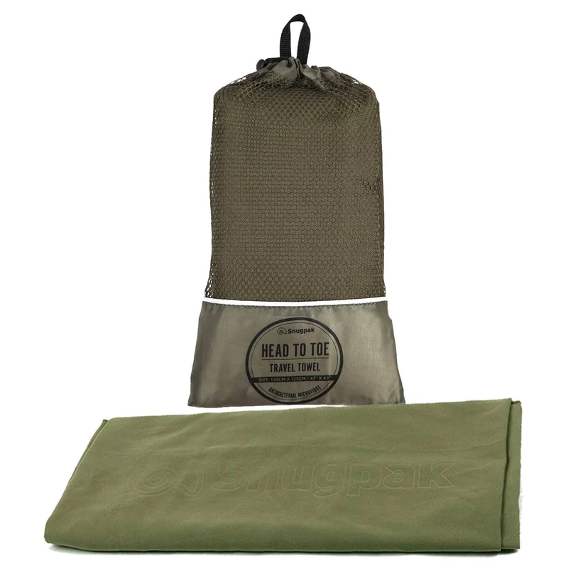 Snugpak Head to Toe Travel Towel Olive - 125cm x 120cm