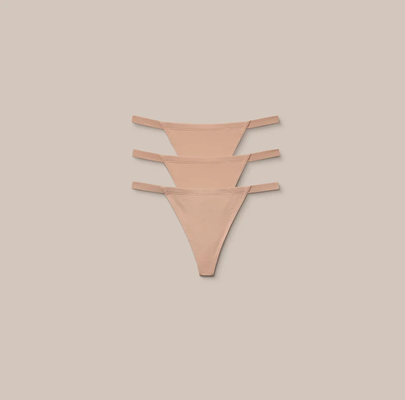 Basic G-string (3-Pack) - Honungsfärgad