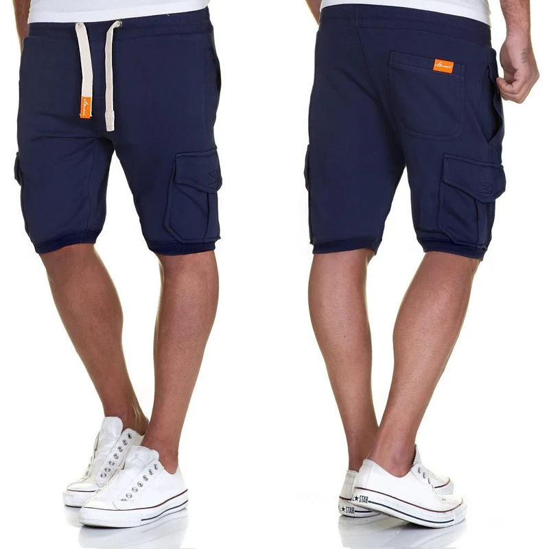Mjukisshorts Mörkblåa Cargo Shorts - Amaci & Sons
