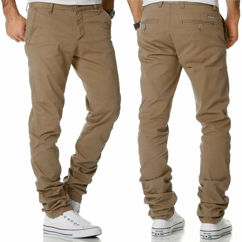 Chinos - Beiga stilrena Herrbyxor