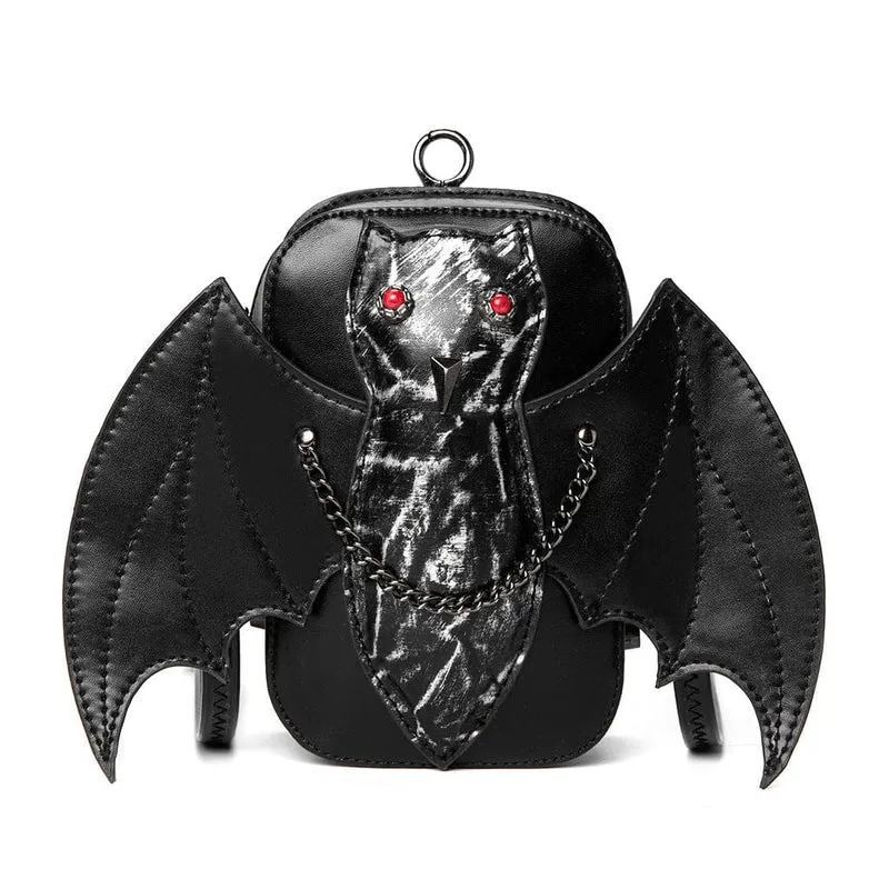 Unisex Punk Bat-kedjad väska