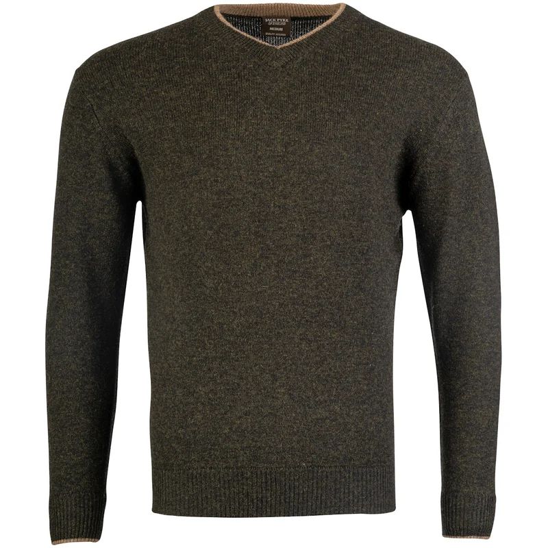 Jack Pyke Ashcombe V-Neck Pullover Dark Olive