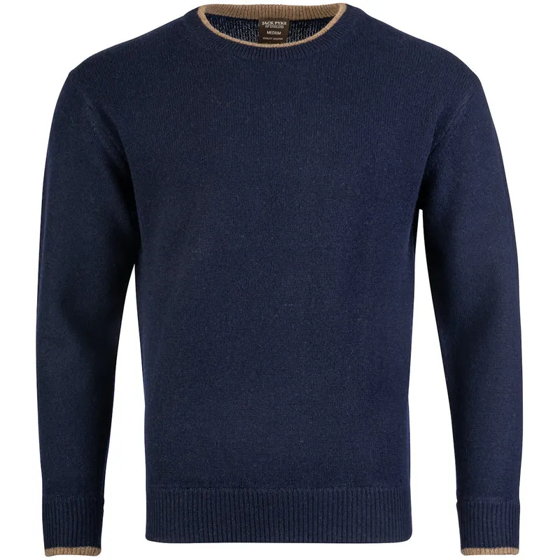 Jack Pyke Ashcombe Crewknit Pullover Navy Blue