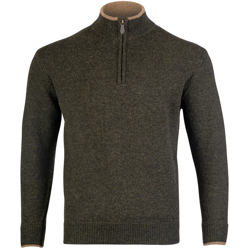 Jack Pyke Ashcombe Zipknit Pullover Dark Olive