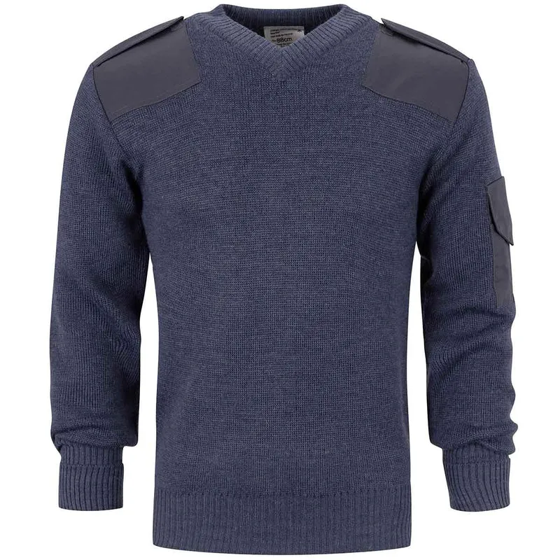 RAF Blue Wool V-Neck Jumper - Used