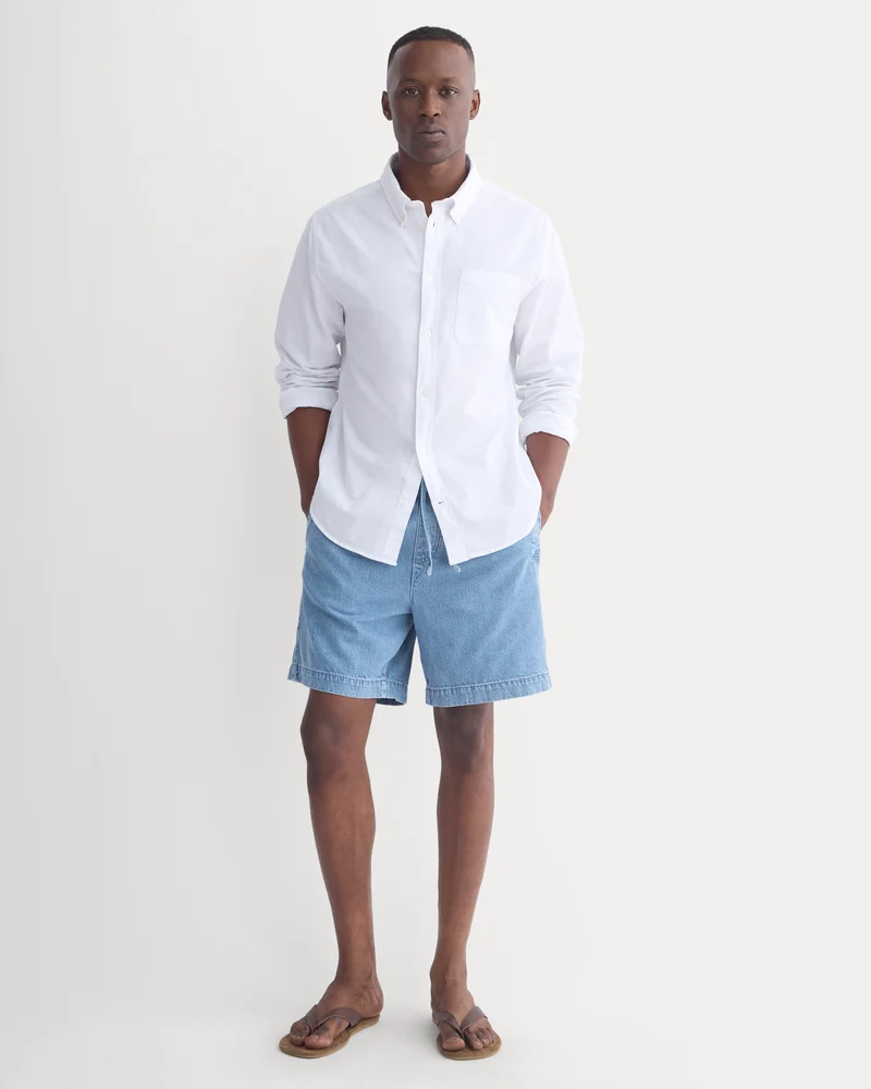 Lightweight Denim Easy Short | Light Indigo
