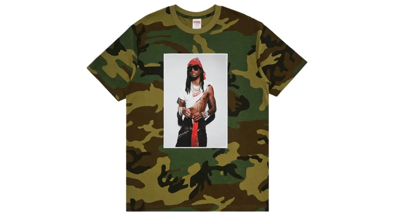 Supreme Playboi Carti Tee Woodland Camo