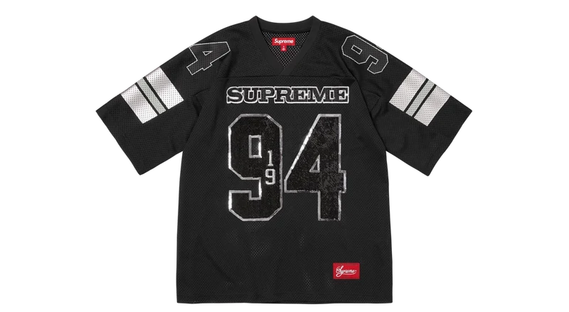 Supreme Sequin Football Jersey Black (FW25)
