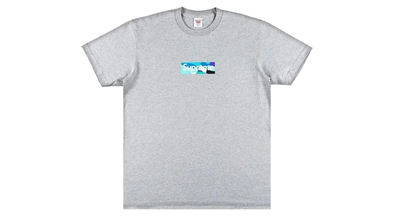 Supreme Emilio Pucci Box Logo Tee Heather Grey/Blue
