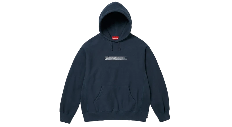 Supreme Swarovski Motion Logo Hoodie Navy
