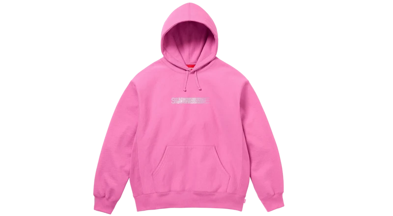 Supreme Swarovski Motion Logo Hoodie Pink