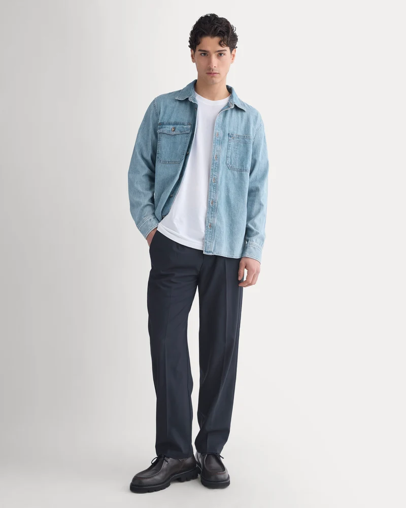 Tropical Wool Trouser | Dark Navy