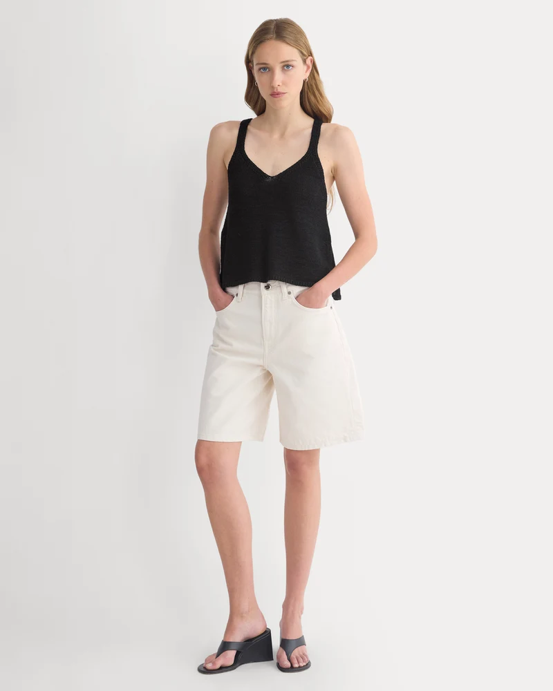 Loose Jean Short | Ecru