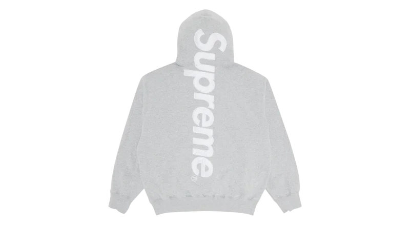 Supreme Satin Applique Hoodie Heather Grey (FW25)