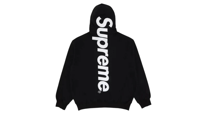 Supreme Satin Applique Hoodie Black (FW25)