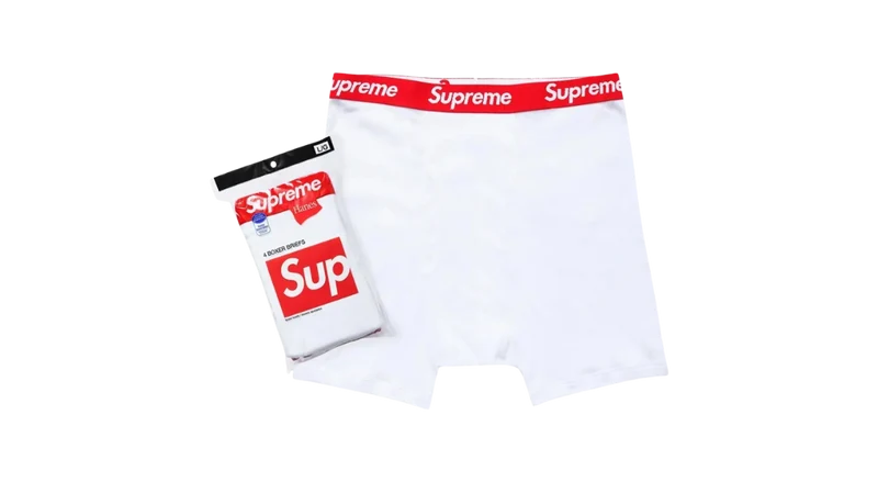Supreme Hanes Boxers White (4 Pack)