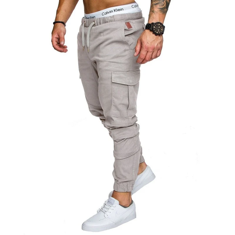 Chino joggers - chinos ljusgråa Cargobyxor