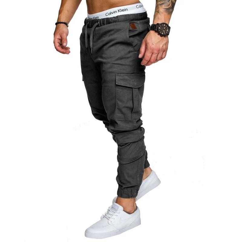 Chino joggers - chinos antracitgrå Cargobyxor