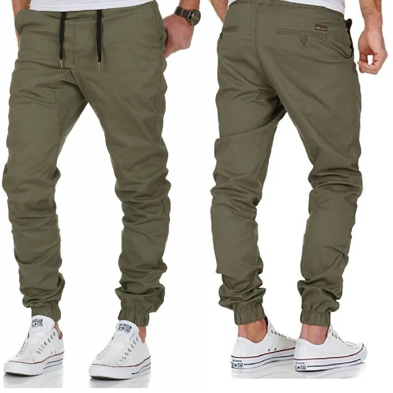 Gröna Herr chinos med stretch