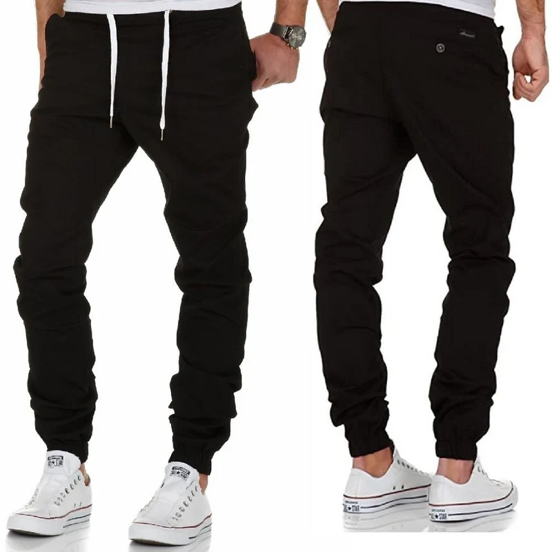 Svarta Herr chinos med stretch