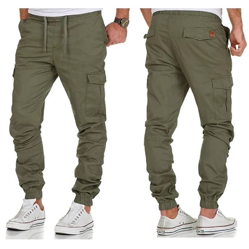Chinos - Chino joggers Olivgröna - Herrbyxor