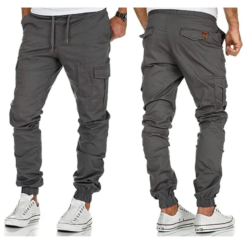 Chinos - Chino joggers Mörkgråa