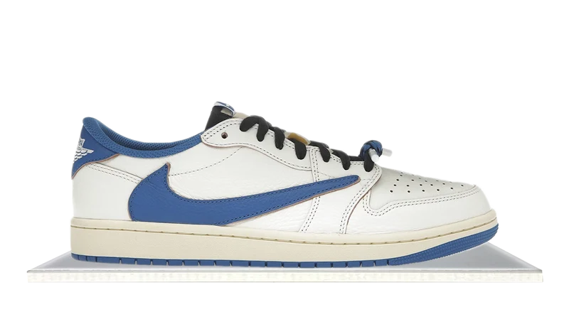 Air Jordan 1 Low Travis Scott x Fragment Sail Military Blue