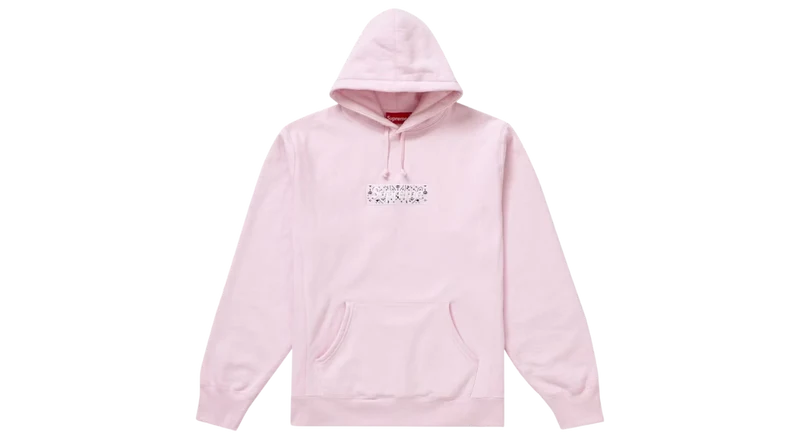 Supreme Bandana Box Logo Hoodie Pink (FW19)
