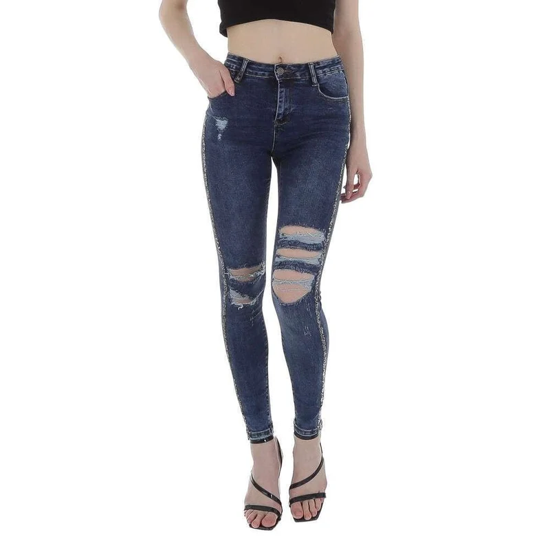 Damjeans destroyed med stretch