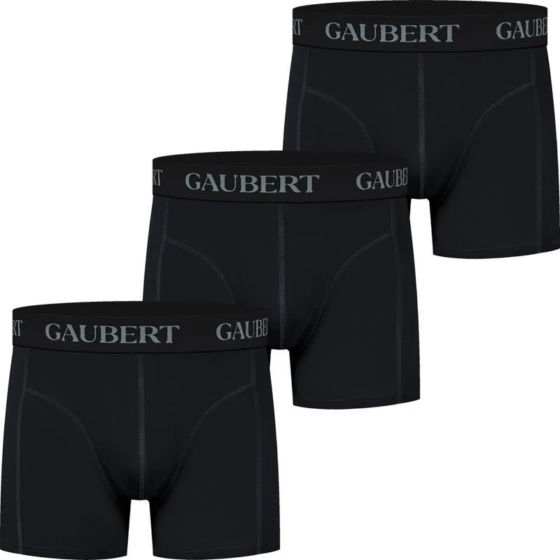 Gaubert 3-Pack Helsvarta Bambukalsonger för Herr – Premium Boxershorts