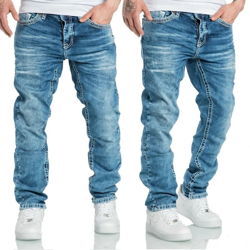 Jeans Herr regular fit tjocka sömmar