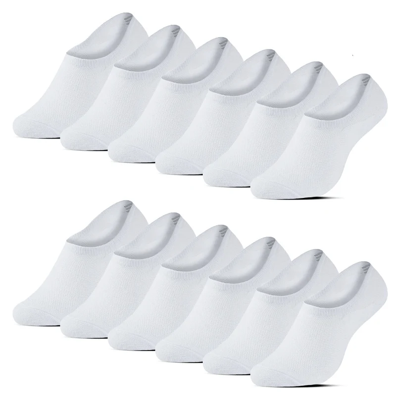 12-pack Vita osynliga strumpor - Benyson unisex
