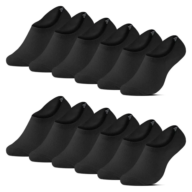 12-pack svarta osynliga strumpor - Benyson Unisex
