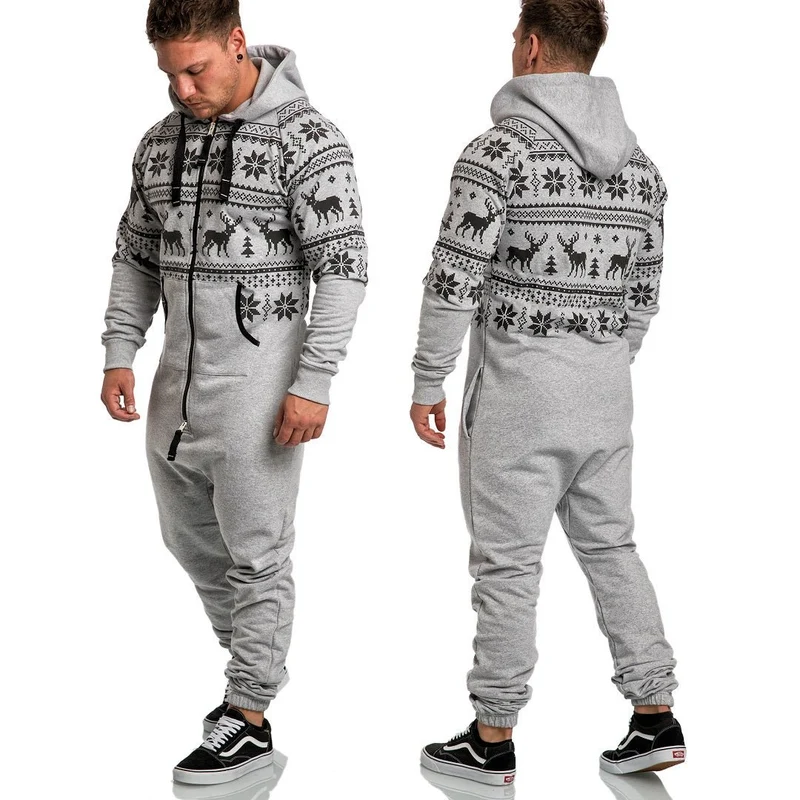 Onesie Unisex Ljusgrå jumpsuit