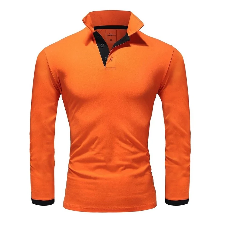 Pikétröja långärmad Orange herrtröja