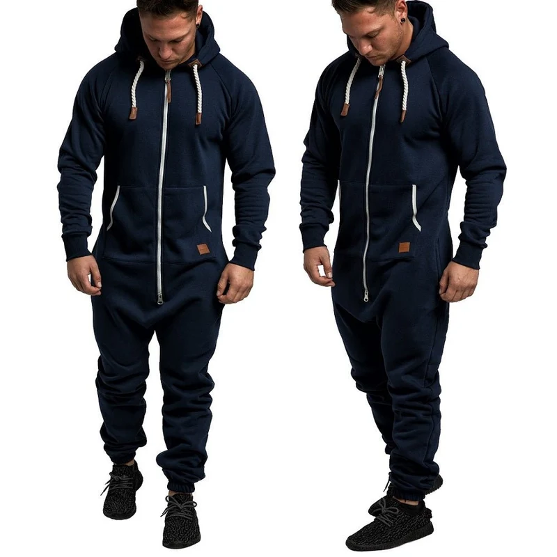Navyblå onesie jumpsuit unisex